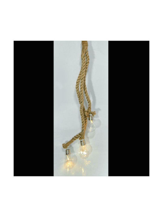 Eurolamp Pendant Light Brown LED with Warm White Light with Rope