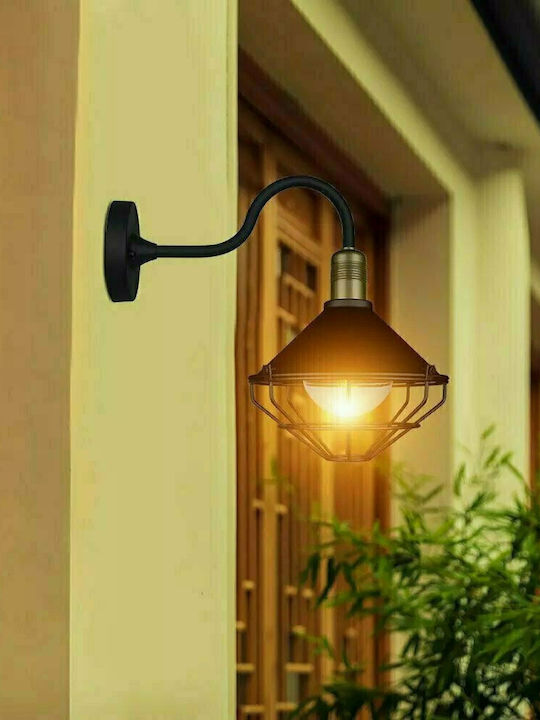 V-TAC Wall-Mounted Outdoor Hat Light E27 IP65 25x36.5x42εκ.