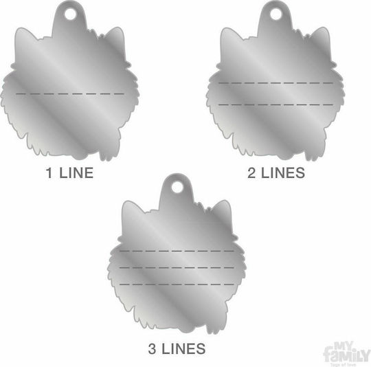 My Family Friends Westie Hund-Identifikationsmarke Weiß Metall Personalisierung