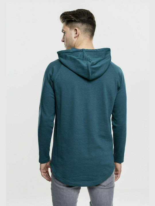 Urban Classics TB1779 Herren Sweatshirt mit Kapuze und Taschen Teal