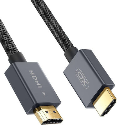 XO HDMI 2.1 Braided Cable HDMI male - HDMI male 1.5m Μαύρο