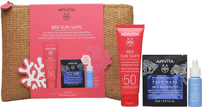 Apivita Bee Sun Safe Anti Spot Anti Age Defence Σετ με Αντηλιακή Κρέμα Προσώπου, Serum & Νεσεσέρ