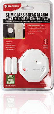 Red Shield Door/Window Sensor Battery Vibration Trap in White Color SST-14