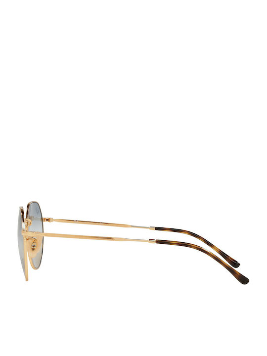 Ray Ban Jack Unisex Sonnenbrille mit Gold Metall Gestell und Mehrfarbig Verlaufsfarbe Linse RB3565 001/GD