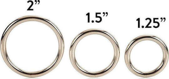 Calexotics Silver Ring 3 Piece Set Erection Enhancer
