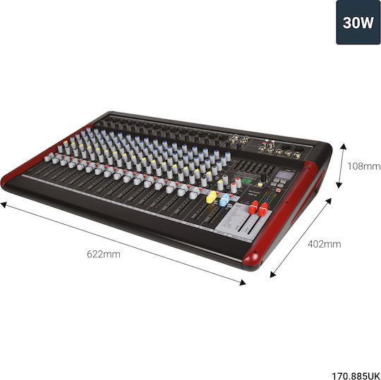 Citronic CSX-18 170.885UK Αναλογική Κονσόλα 14 Καναλιών με Phantom Power & 14 Εισόδους XLR