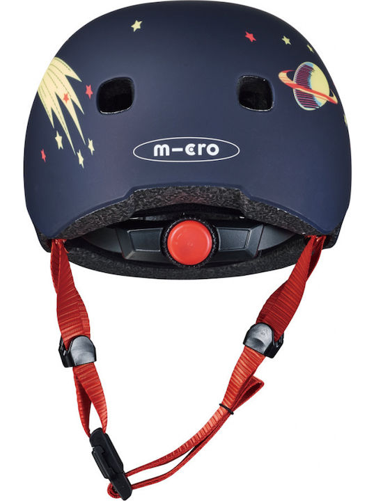 Micro Kids' Helmet for City Bike Blue with LED Light