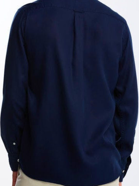Gant Men's Shirt Long Sleeve Navy Blue