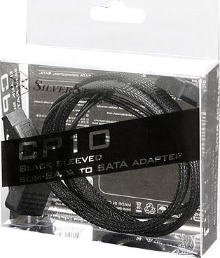 Silverstone 4-Pin Floppy / 7-Pin SATA III - 7-Pin SATA III 0.5cm Μαύρο SST-CP10