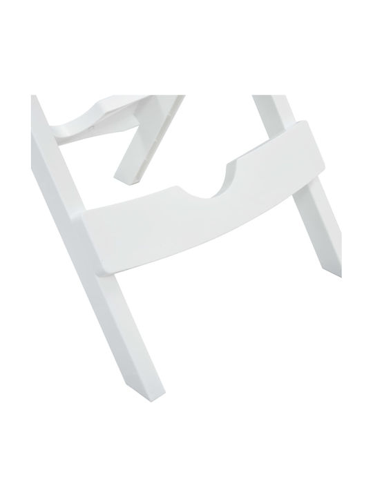 Outdoor Dinner Foldable Polypropylene Table White 45.5x38.5x50cm