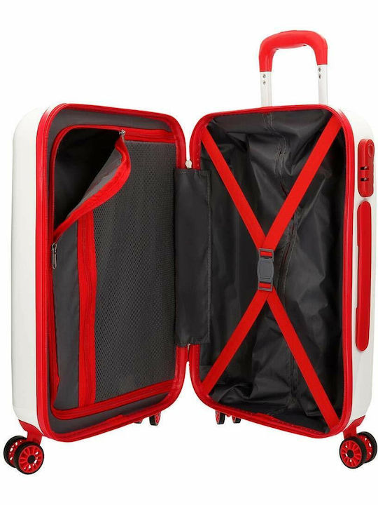 Disney Lion King Children's Cabin Travel Suitcase Hard White with 4 Wheels Height 55cm