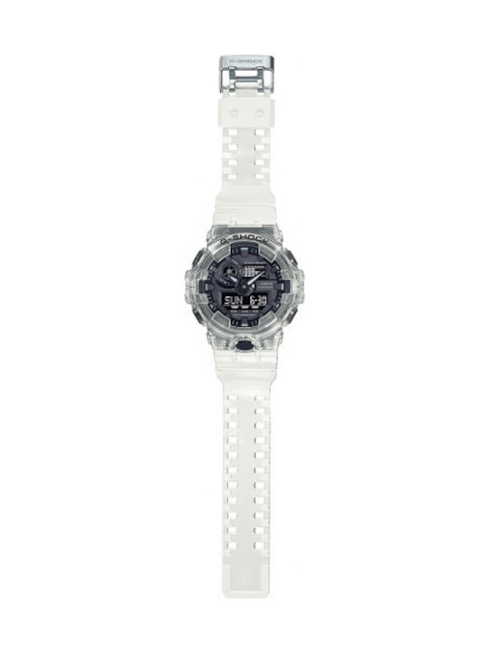 Casio G-Shock Analog/Digital Men's Watch 53mm Chronograph Battery with White Rubber Strap