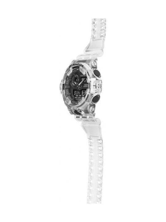 Casio G-Shock Analog/Digital Men's Watch 53mm Chronograph Battery with White Rubber Strap