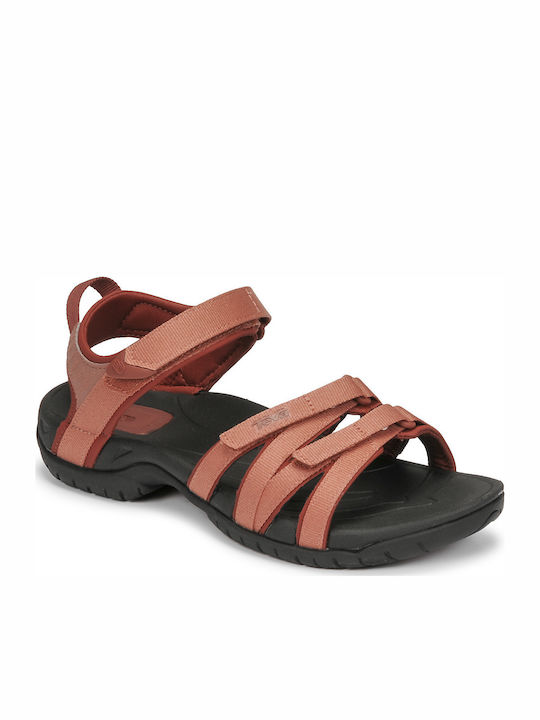Tirra Leather Women's Flat Sandals Sporty Orange