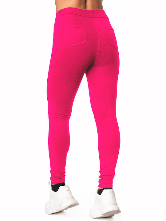 Women's Long Training Legging High Waisted Fuchsia
