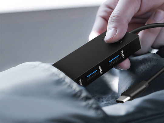 Cabletime C160 Hub 4 Anschlüsse USB 3.0 mit USB-C Schnittstelle
