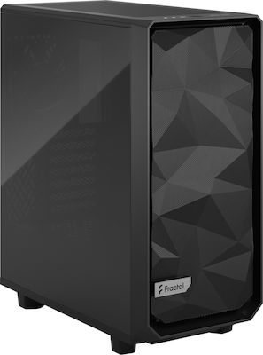 Fractal Design Meshify 2 Compact Dark Tempered Glass Gaming Midi Tower Computer Case with Window Panel Black