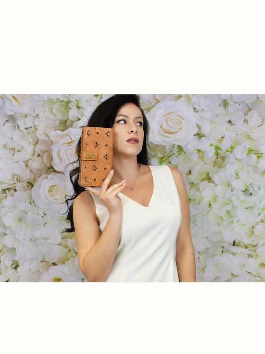 Large Women's Wallet Tabac Brown