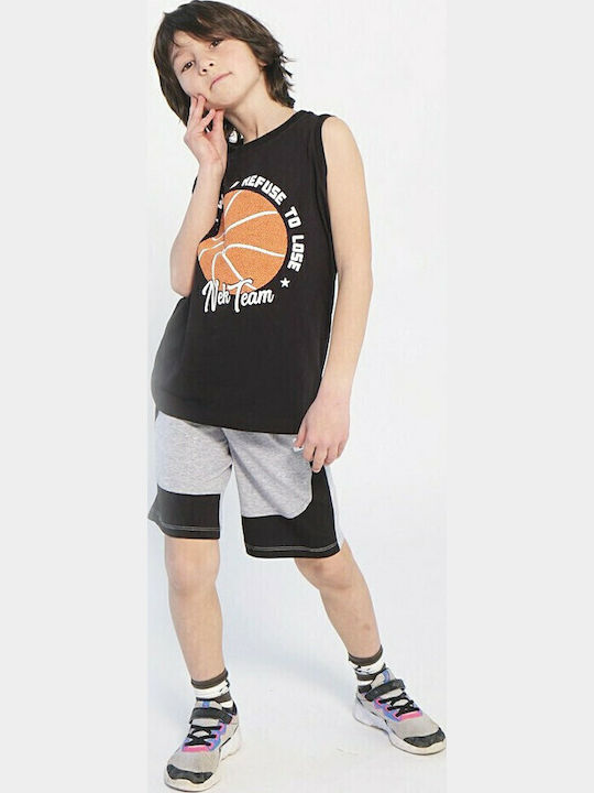 Nek Kids Wear Παιδικό Σετ με Σορτς Μαύρο 2τμχ