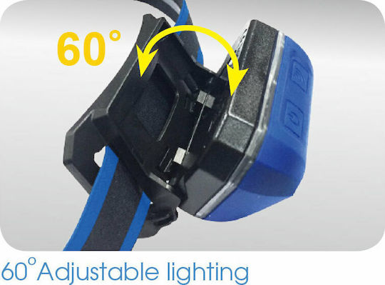 King Tony Rechargeable Headlamp LED with Maximum Brightness 280lm Black