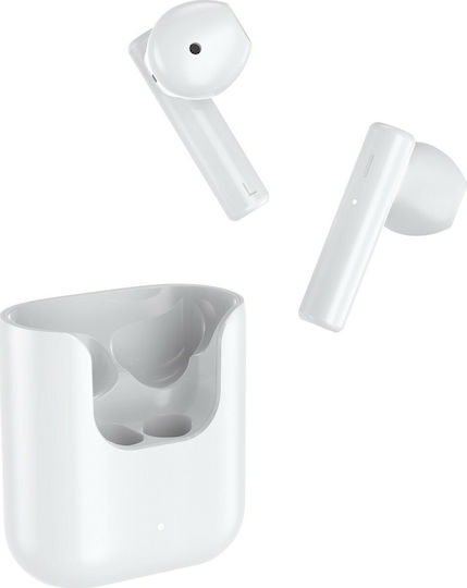 QCY T12 Earbud Bluetooth Handsfree Căști cu Carcasă de Încărcare Alb