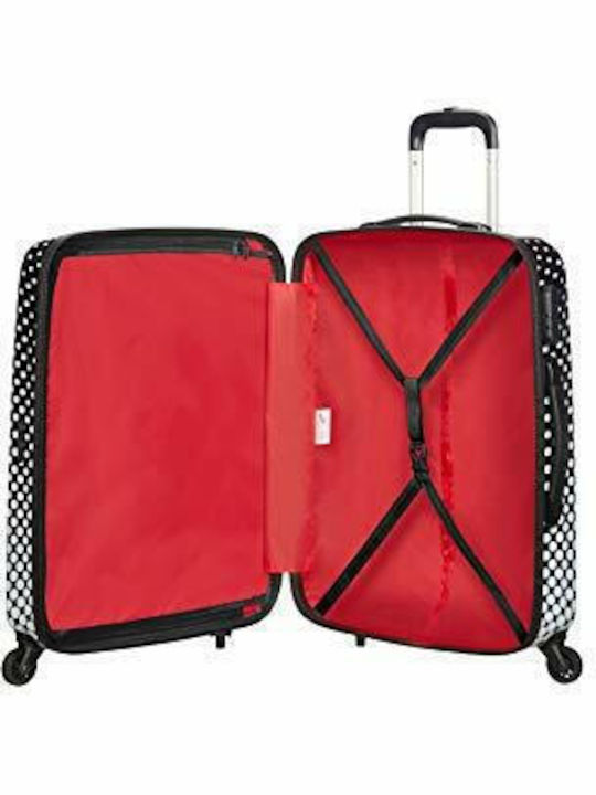 American Tourister Legend Minnie Mouse Polka Dot Kids Medium Hard Multicolour Suitcase With 4 Wheels Height 65cm