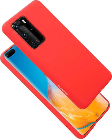 Crong Color Premium Back Cover Silicone Red (Huawei P40 Pro)