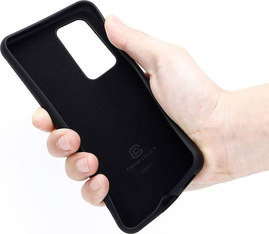 Crong Color Premium Back Cover Σιλικόνης Μαύρο (Huawei P40)