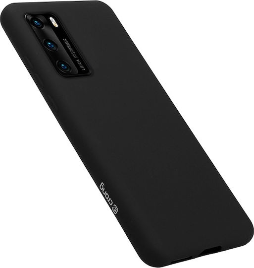 Crong Color Premium Back Cover Σιλικόνης Μαύρο (Huawei P40 Pro)