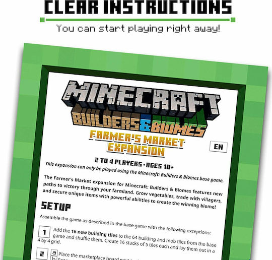 Επέκταση Παιχνιδιού Minecraft Builders & Biomes: Farmers Market για 2-4 Παίκτες 10+ Ετών (EN) Ravensburger