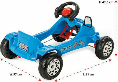 Herby Araba Kids Foot-to-Floor Car One-Seater with Pedal Blue