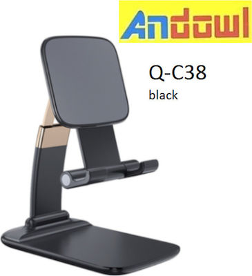 Andowl Q-C38 Desk Stand for Mobile Phone in Black Colour