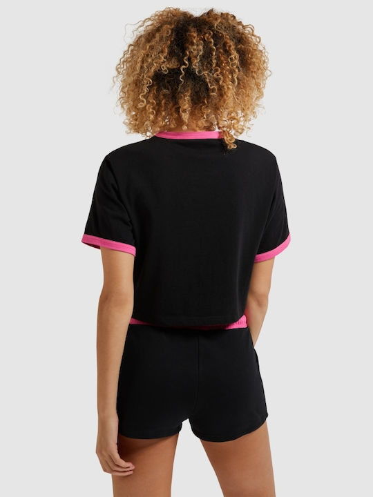 Ellesse Filide Women's Athletic Crop Top Short Sleeve Black