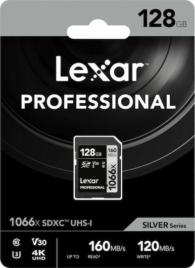 Lexar Professional 1066x SDXC 128ГБ Клас 10 U3 V30 UHS-I