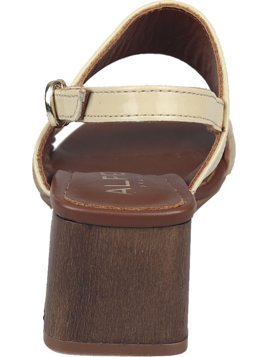 Leather Sandals Beige