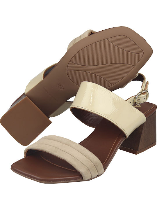 Leather Sandals Beige