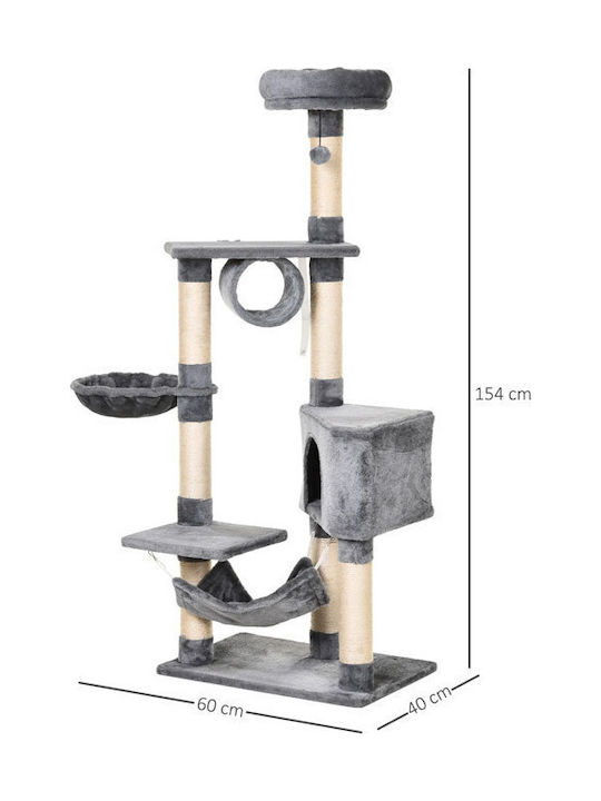 Pawhut Γατόδεντρο Γκρι 60x154x40εκ. Pawhut Γατόδεντρο Γκρι 60x154x40εκ.