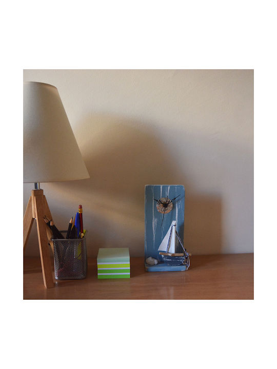 Kapadakis Wood Art Ceas De Masă Mic Și Lemn Multicolor Cu Indicatori 1150