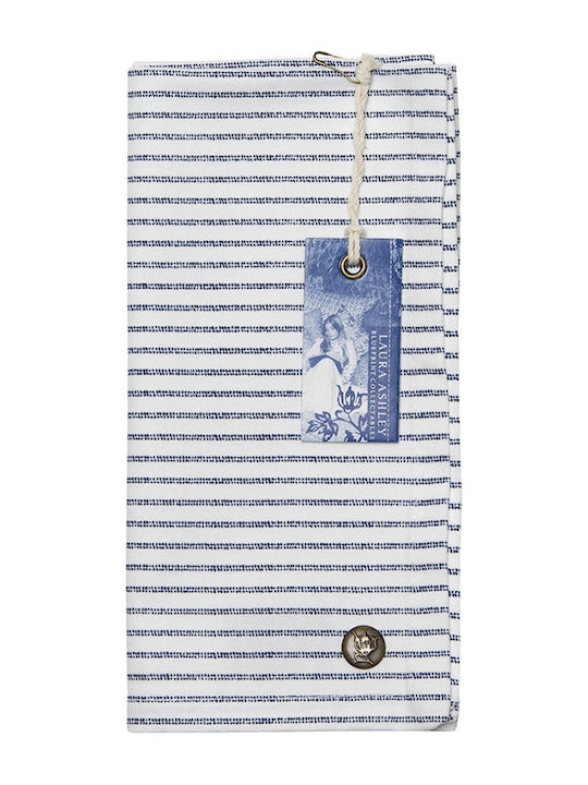 Laura Ashley Blueprint Candy Stripe Handtuch aus 100% Baumwolle in Blau Farbe 45x45cm 1Stück