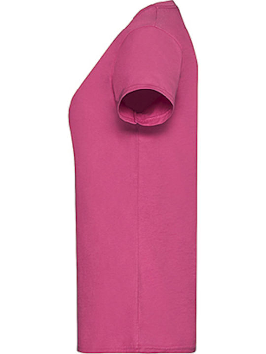 Fruit of the Loom Valueweight T Women's Short Sleeve Promotional T-Shirt Fuchsia