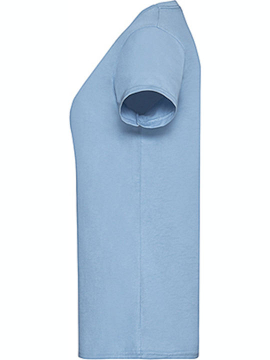 Fruit of the Loom Valueweight T Women's Short Sleeve Promotional T-Shirt Sky Blue