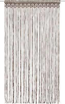 vidaXL Fabric Door Curtain Brown 140x240cm 323981