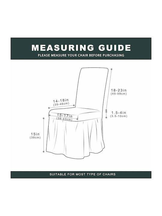 Ehome Elastic Cover for Chair Dark grey with back and side panels 6 pcs 6pcs EH-0669