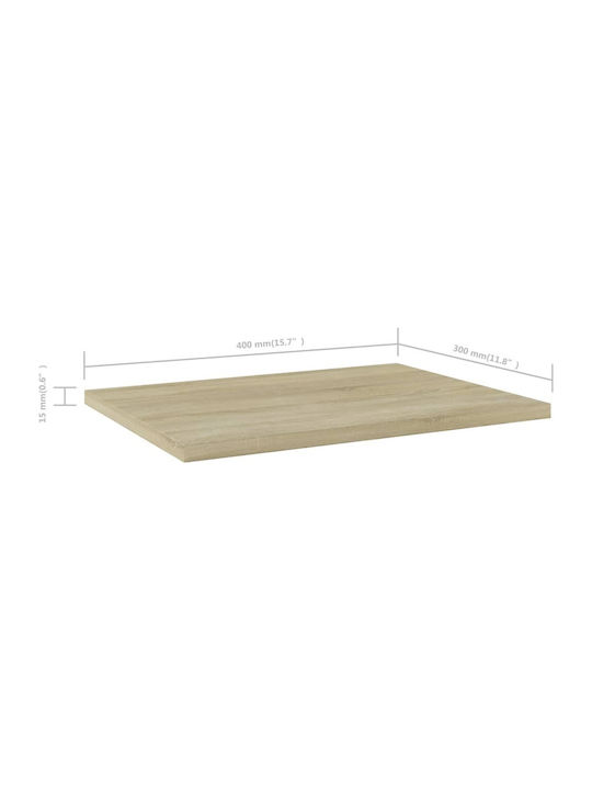 vidaXL Rectangular Bookcase Shelf made of Particleboard 40x30x1.5cm 805160 4pcs