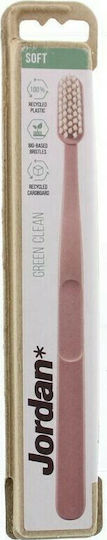 Jordan Green Clean Manual Toothbrush Soft Pink 1pcs