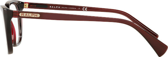 Ralph Lauren Women's Acetate Butterfly Prescription Eyeglass Frames Burgundy RA7125 5912