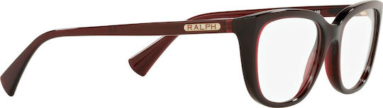 Ralph Lauren Women's Acetate Butterfly Prescription Eyeglass Frames Burgundy RA7125 5912