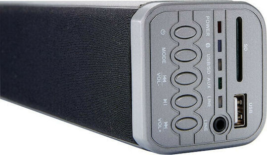 Thomson SB255BT Soundbar 2.1 Bluetooth 100W με Ασύρματο Subwoofer Μαύρο