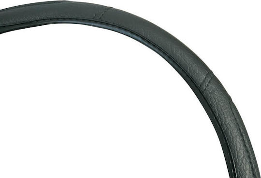 Auto Gs Car Steering Wheel Cover with Diameter 45cm made of Leatherette Black