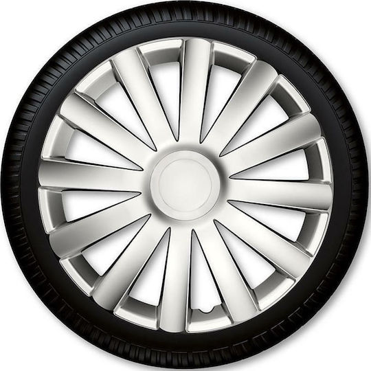 Autoline Set Capace De Roți Auto Spyder 16" 4 Bucăți Argintii